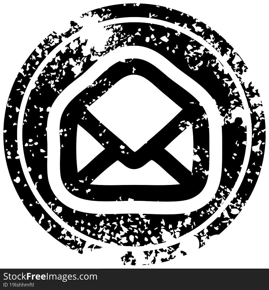 envelope letter distressed icon symbol