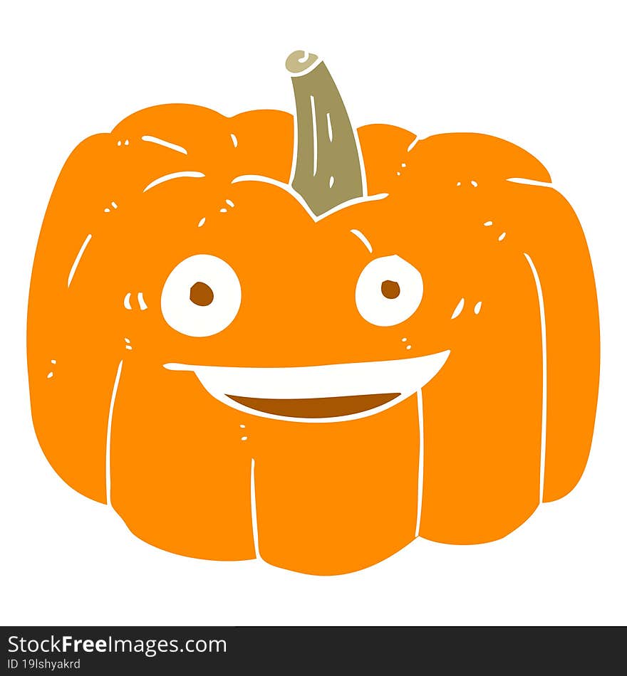 flat color illustration of halloween pumpkin. flat color illustration of halloween pumpkin