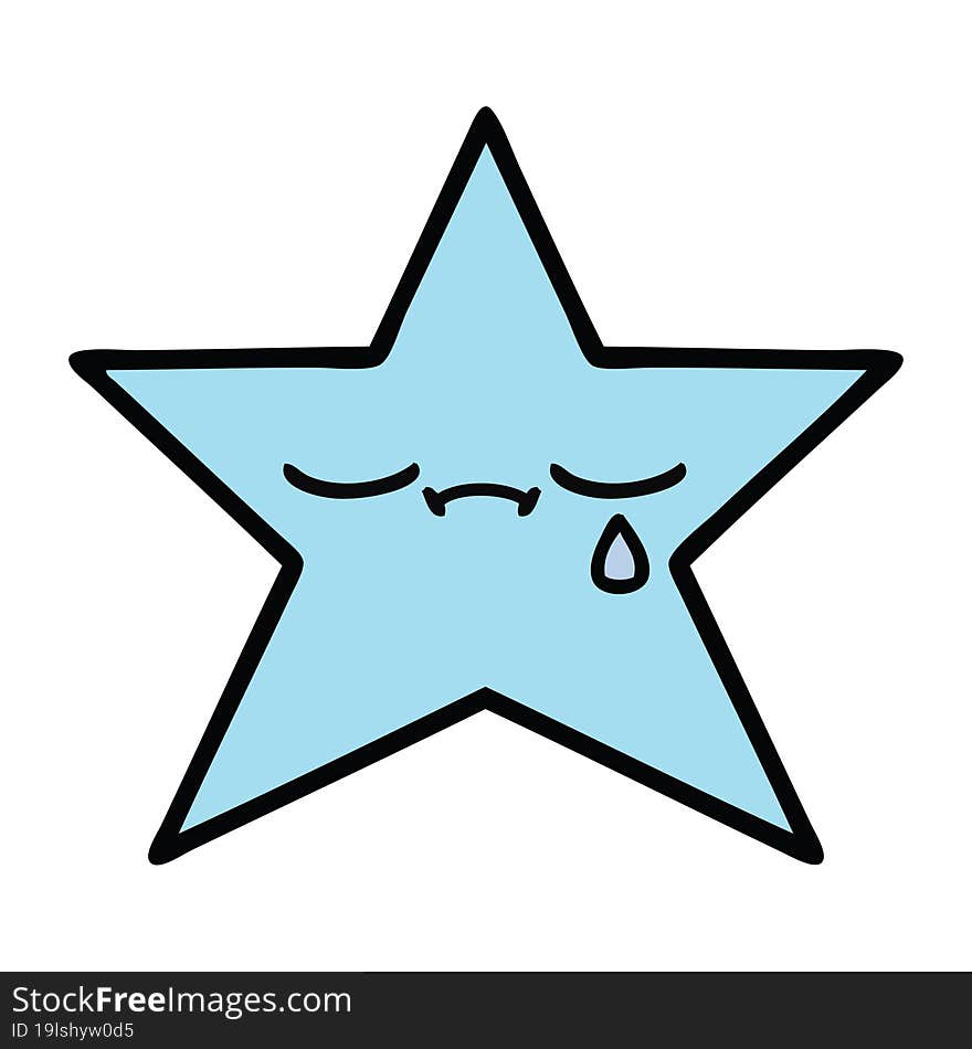 cute cartoon of a star fish. cute cartoon of a star fish