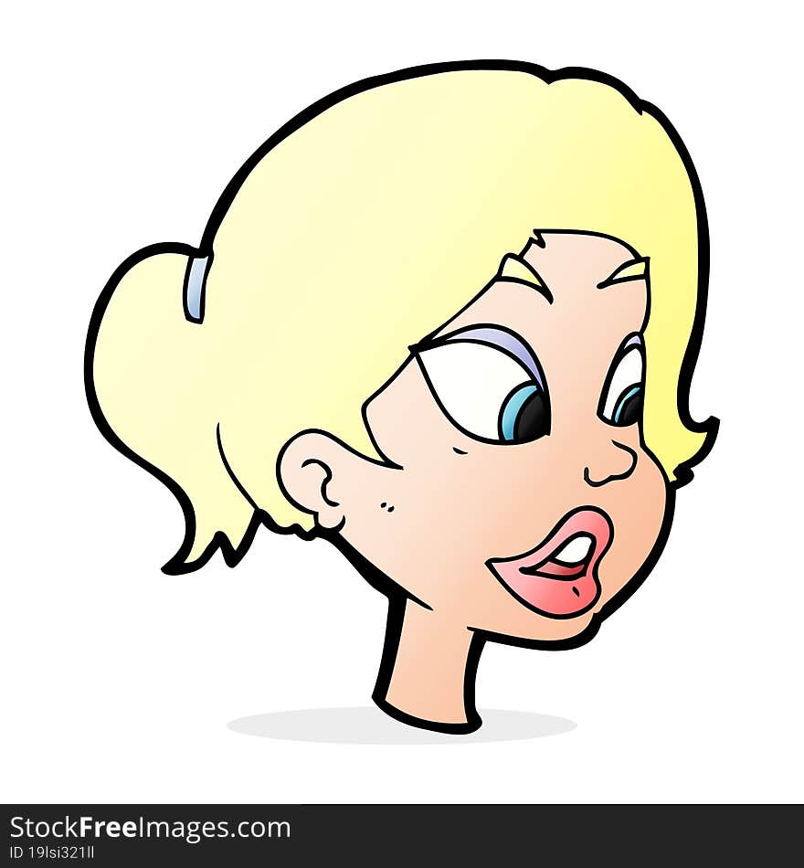 Cartoon Friendly Woman