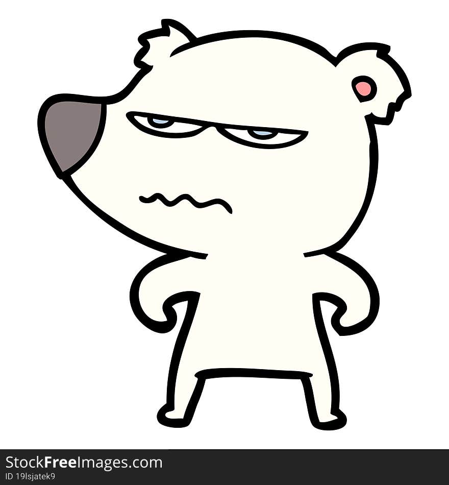 angry bear polar cartoon. angry bear polar cartoon