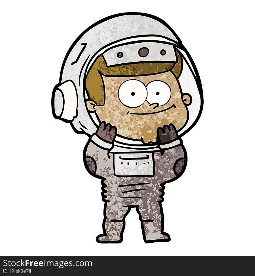 happy astronaut cartoon. happy astronaut cartoon