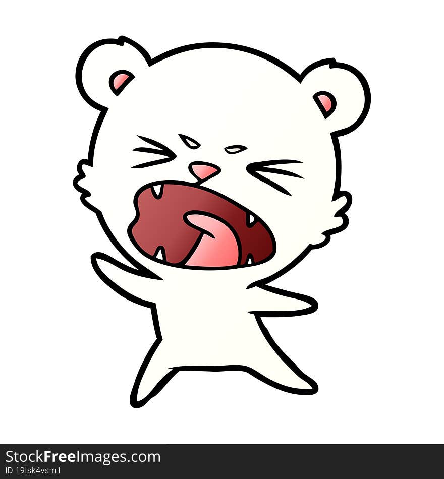 angry polar bear cartoon. angry polar bear cartoon