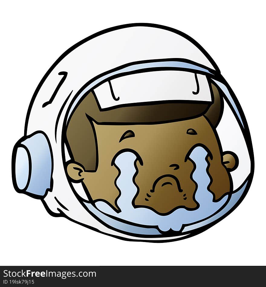 cartoon astronaut face crying. cartoon astronaut face crying