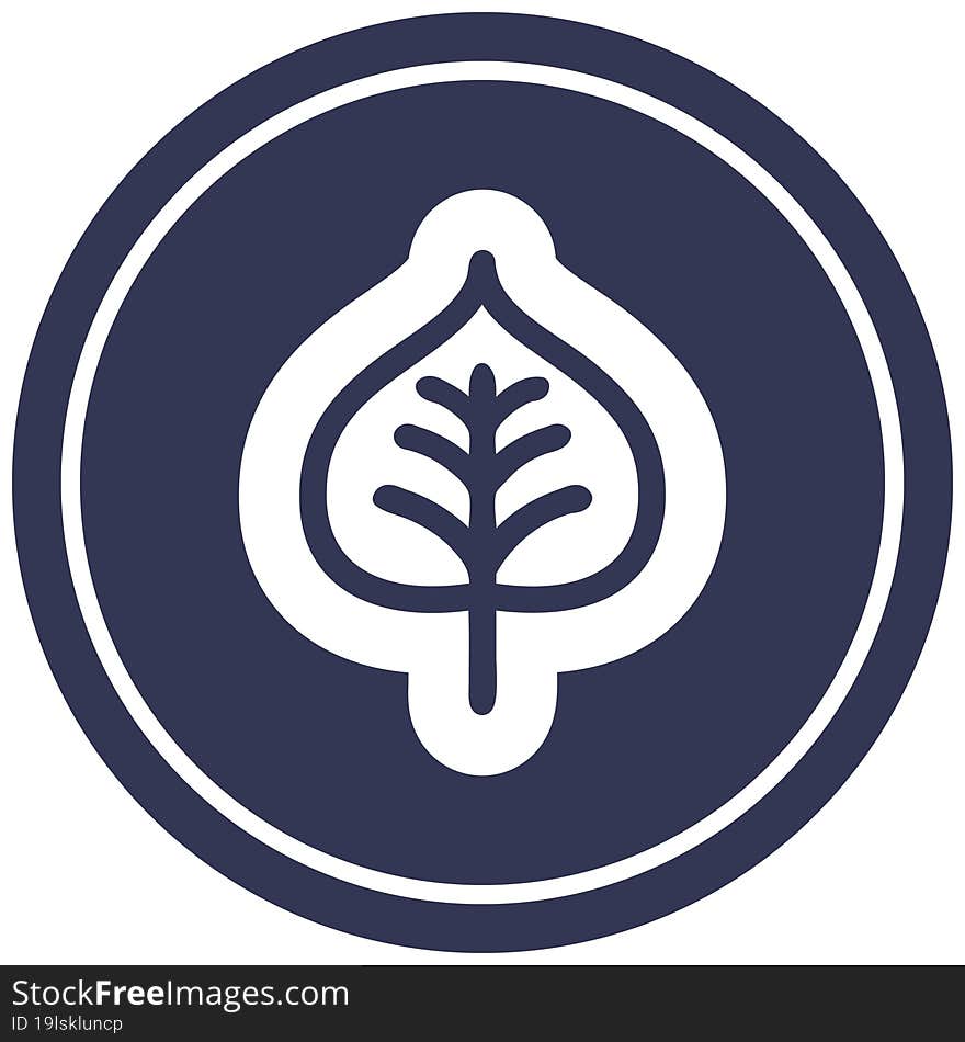 natural leaf circular icon