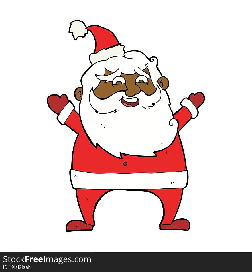 Jolly Santa Cartoon