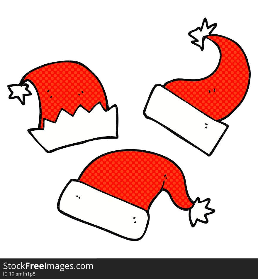 cartoon christmas hats