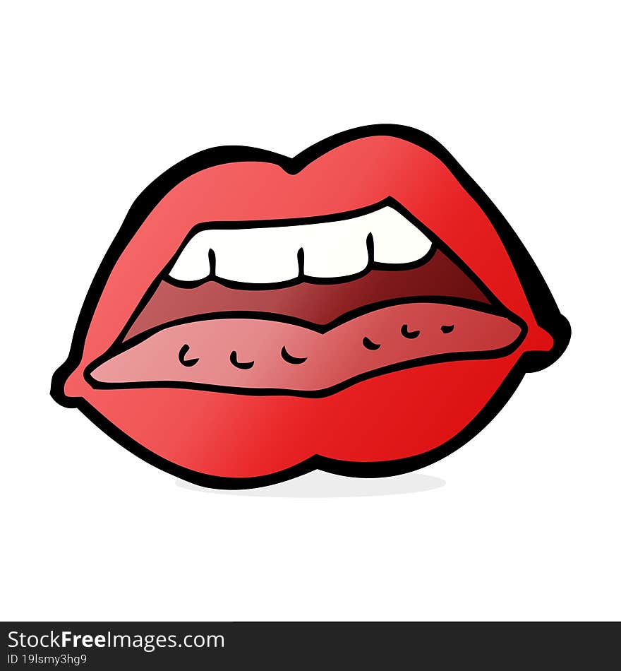 cartoon sexy lips symbol