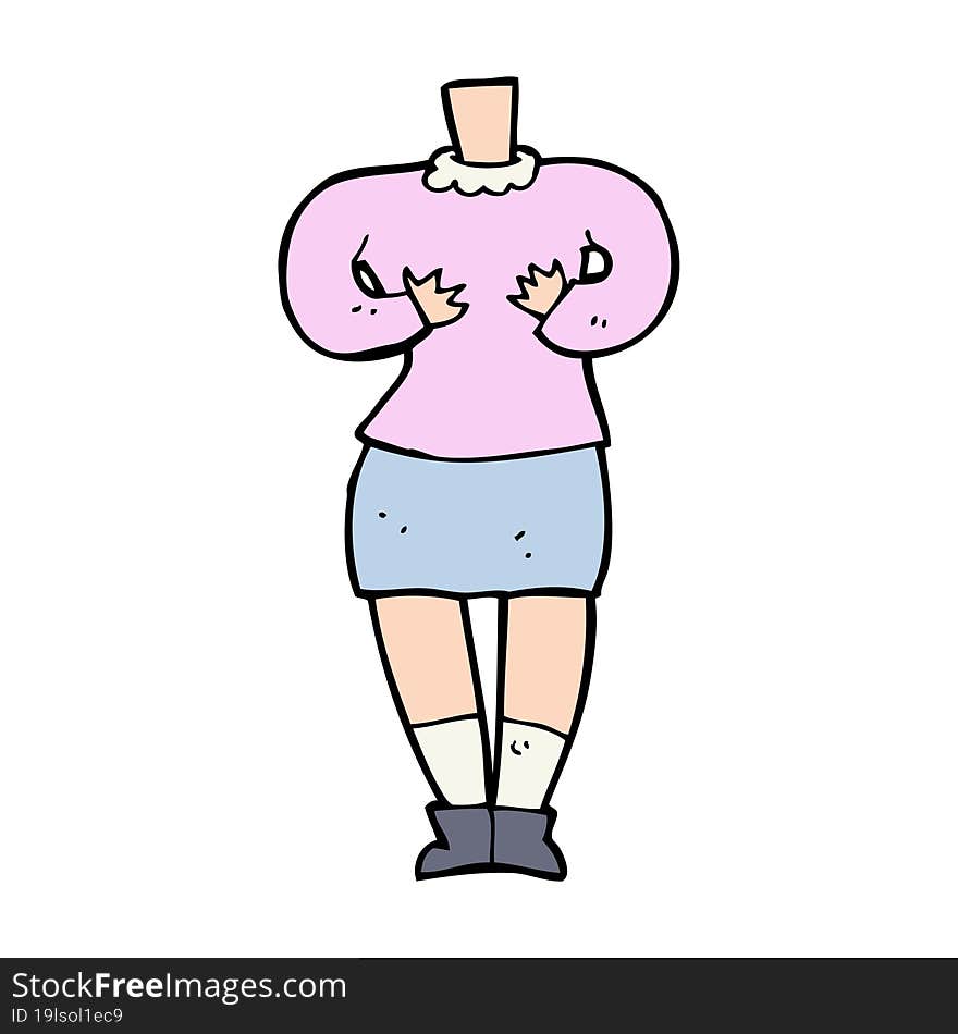 Cartoon Female Body (add Photos Or Mix And Match Cartoons