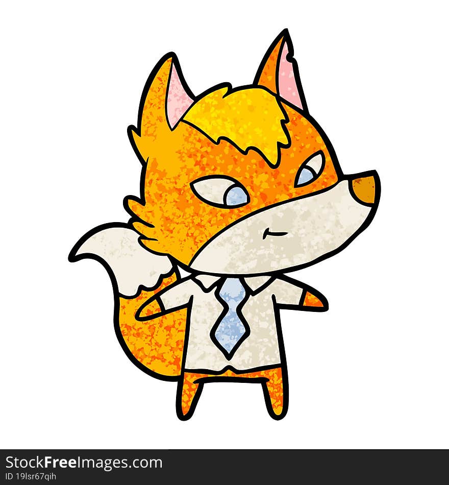 office worker fox cartoon character. office worker fox cartoon character