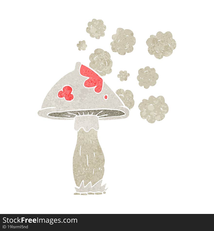 Retro Cartoon Mushroom