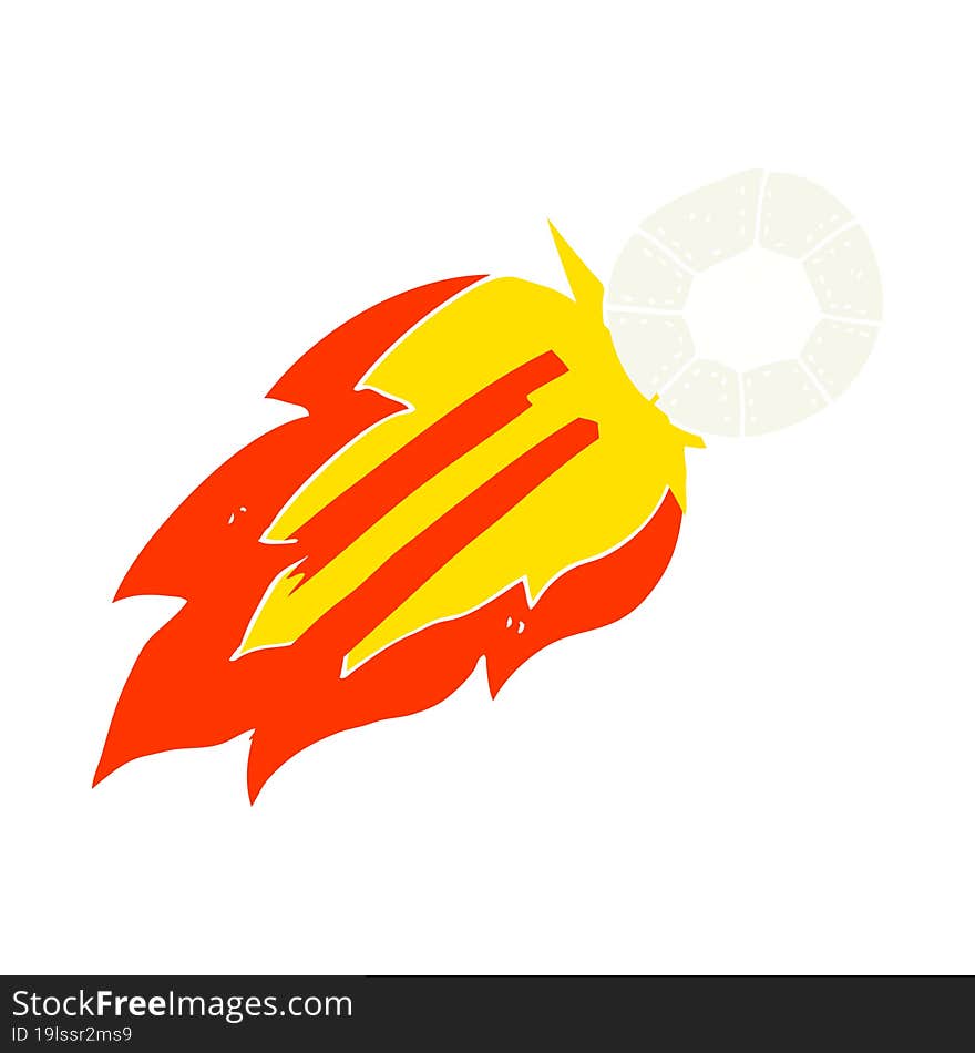 flat color illustration of a cartoon soccer ball