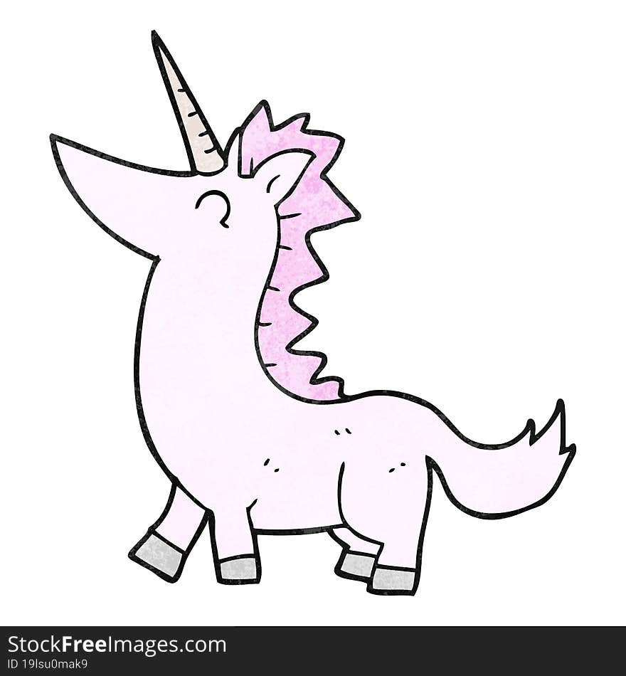 textured cartoon unicorn