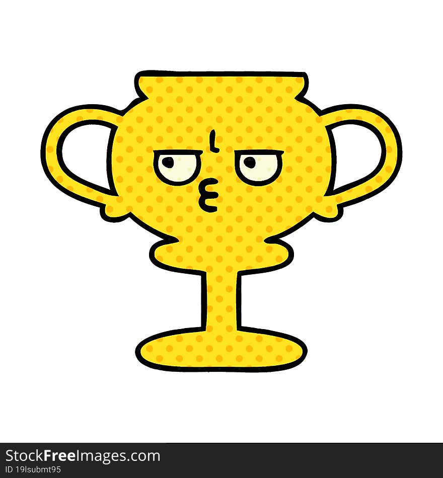 Comic Book Style Cartoon Trophy