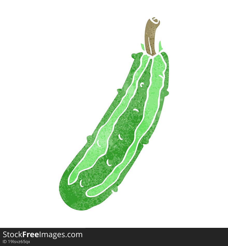 retro cartoon zucchini