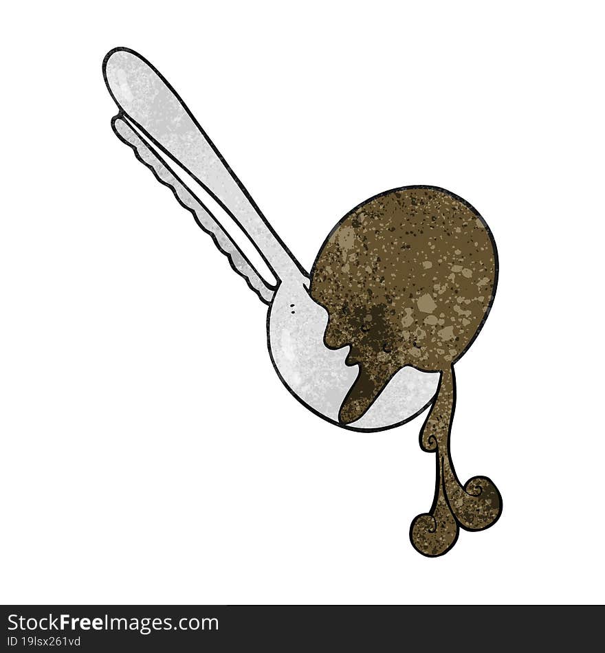 textured cartoon scoop of ice cream