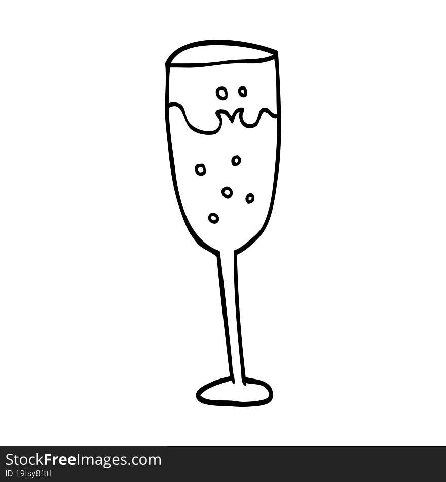 Cartoon Champagne Glass