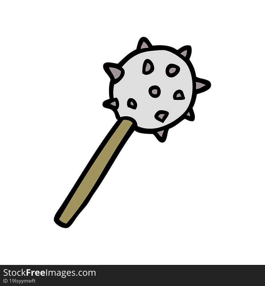 cartoon medieval mace. cartoon medieval mace