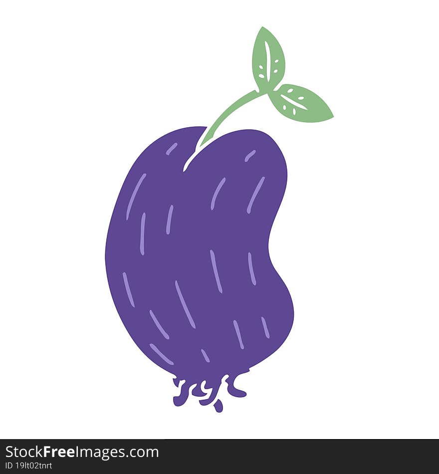 cartoon of a sprouting bean