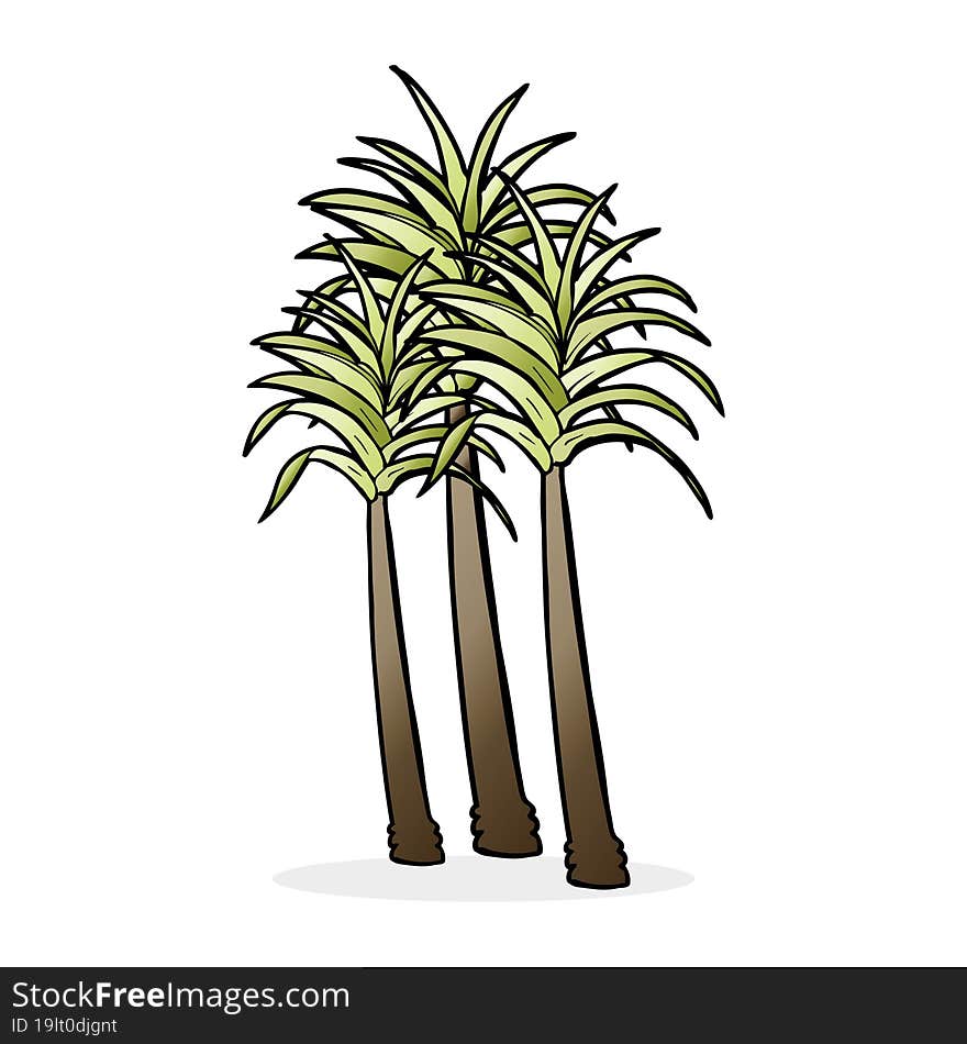 cartoon palm tree