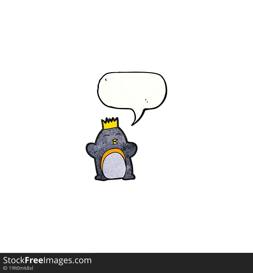 cartoon emperor penguin