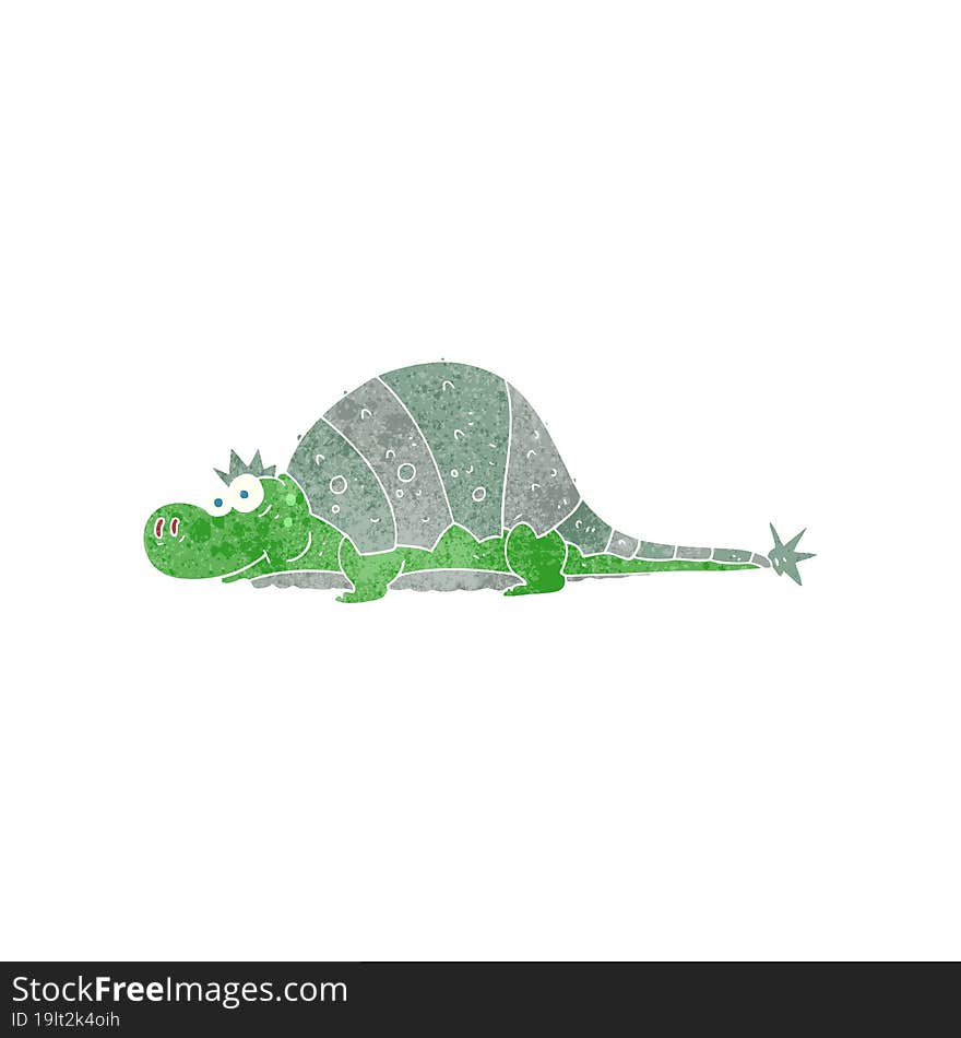 retro cartoon dinosaur