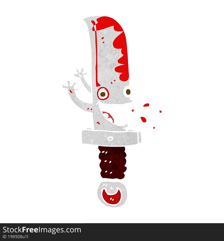 crazy knife cartoon character