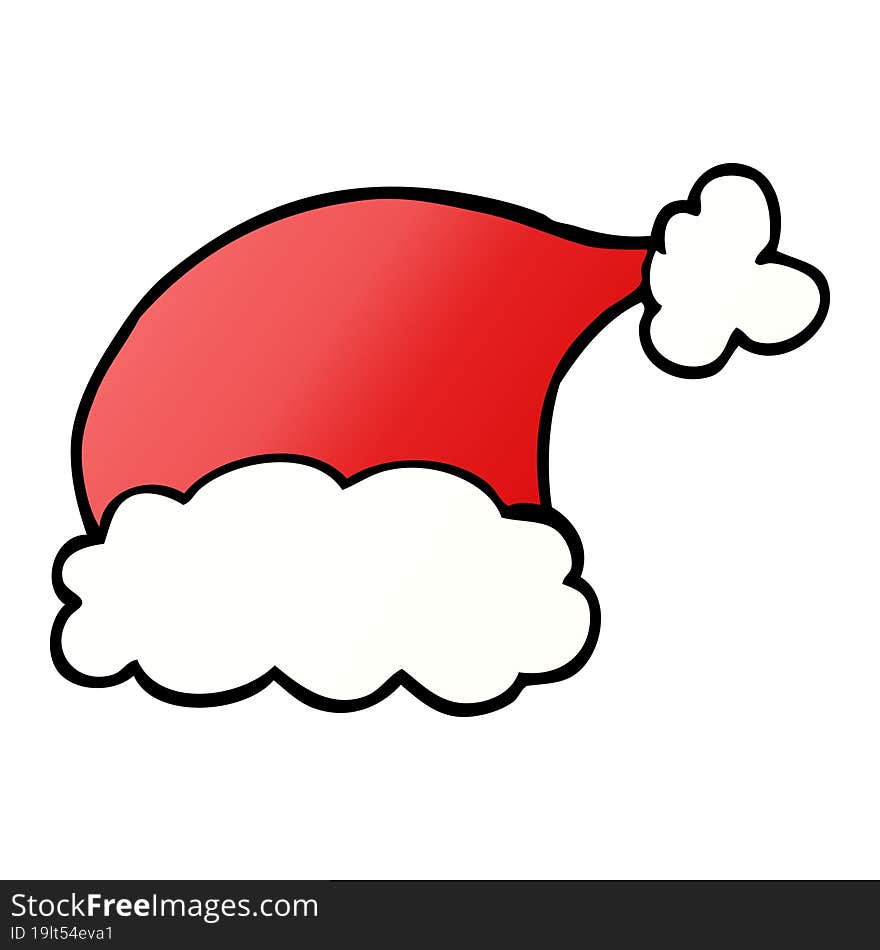 Cartoon Doodle Santa Hat