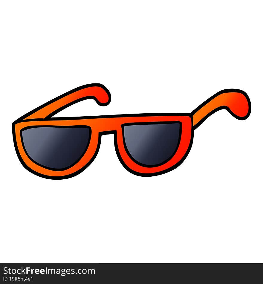 Vector Gradient Illustration Cartoon Sunglasses