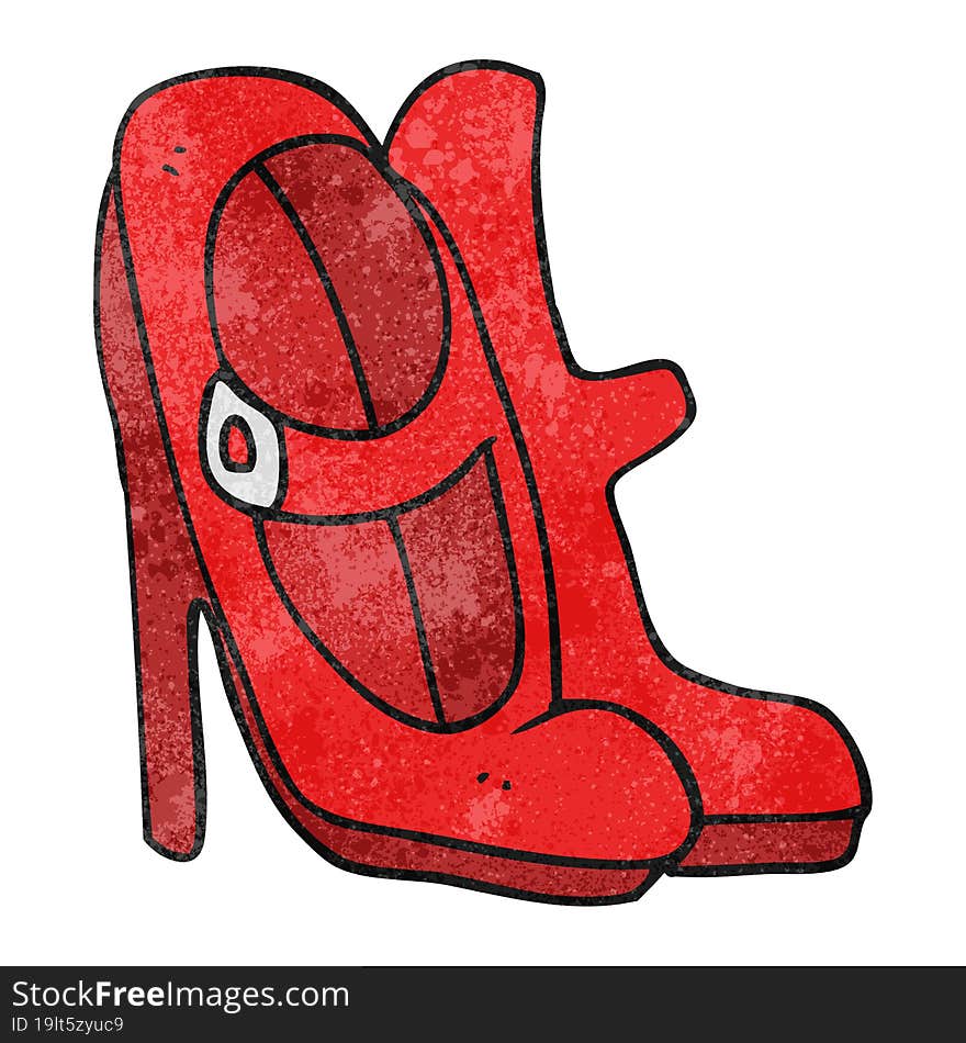 Textured Cartoon High Heeled Shoes