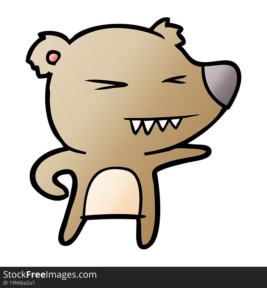 angry bear cartoon. angry bear cartoon