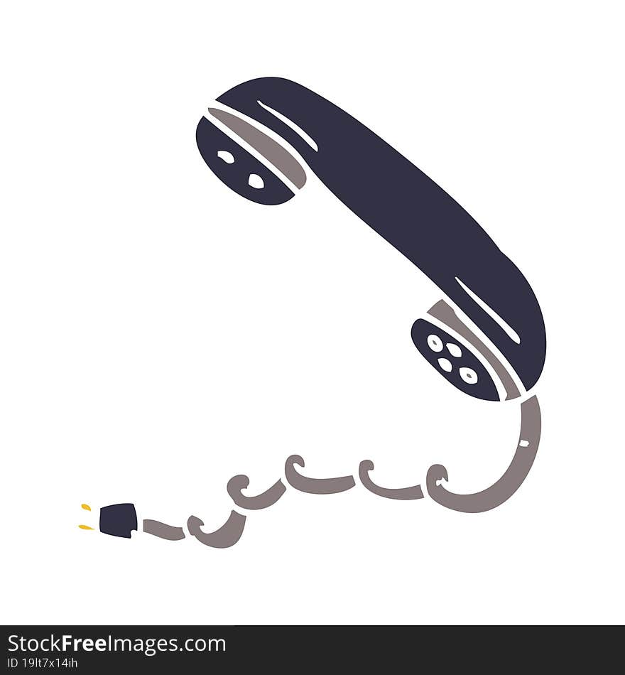 cartoon doodle phone handset