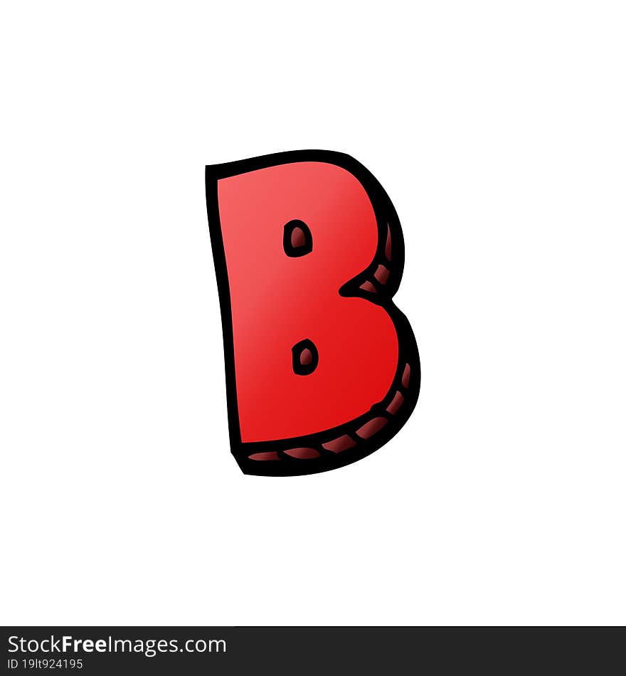 Cartoon Doodle Letter B