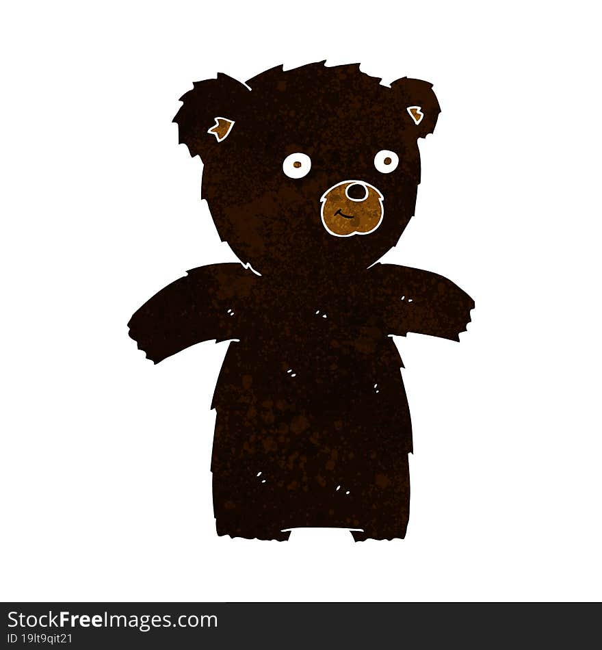 Cute Cartoon Black Bear