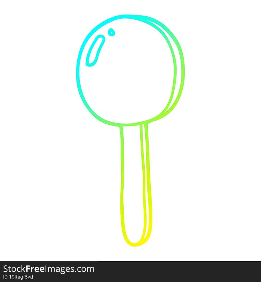 cold gradient line drawing cartoon lollipop