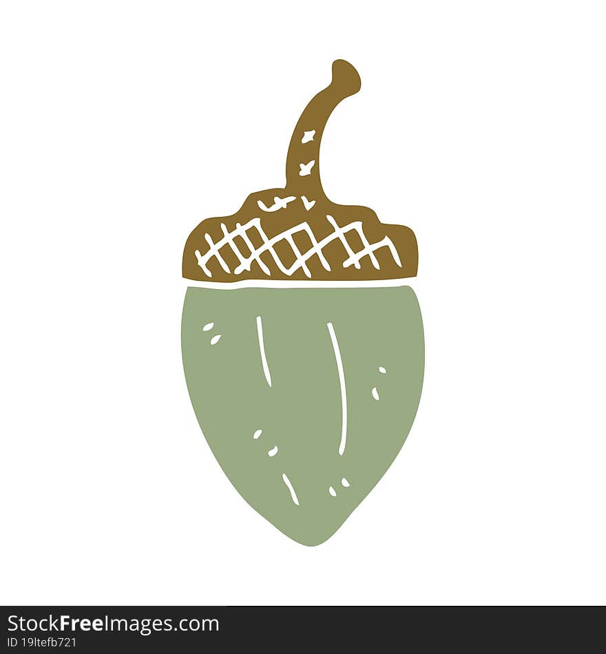 cartoon doodle acorn