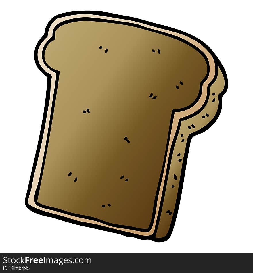 cartoon doodle slice of bread