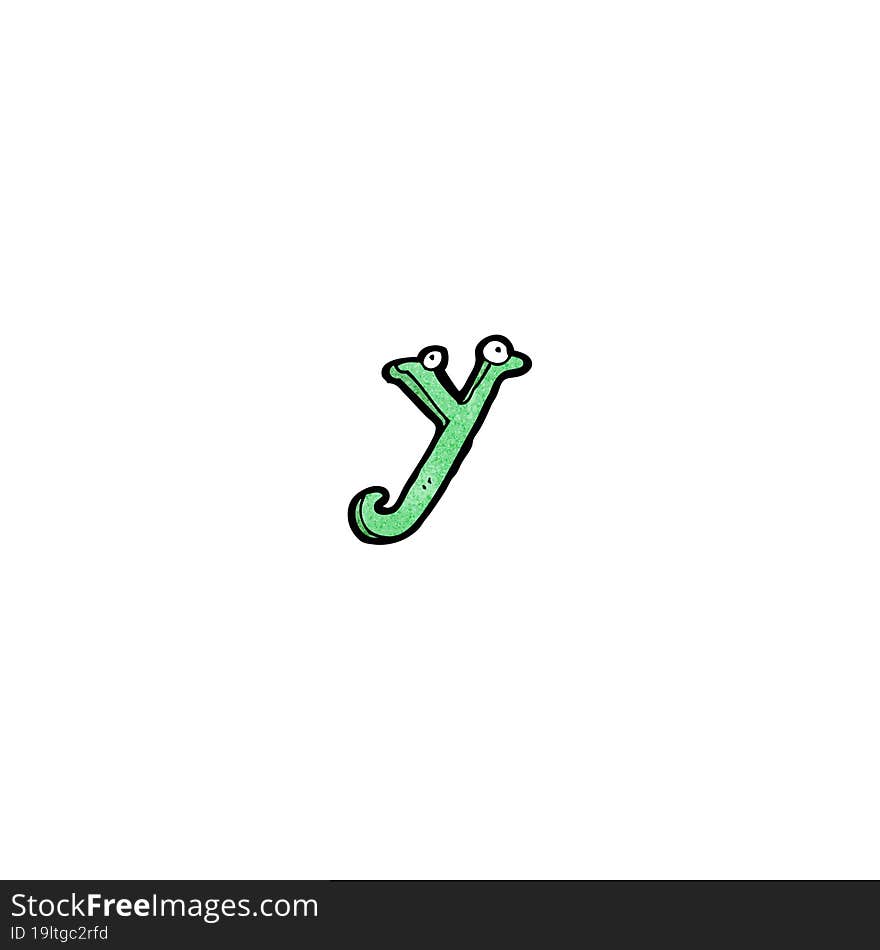 Cartoon Letter Y With Eyes