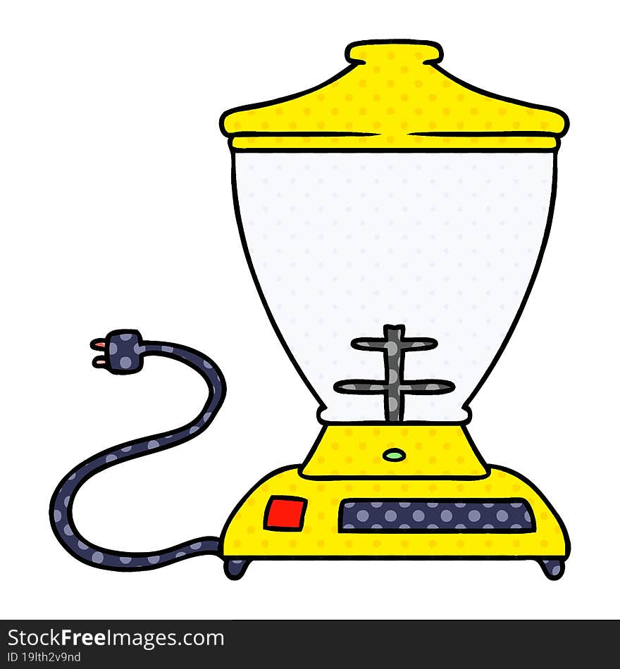 cartoon doodle of a food blender