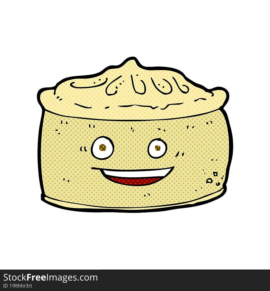 cartoon pie with face