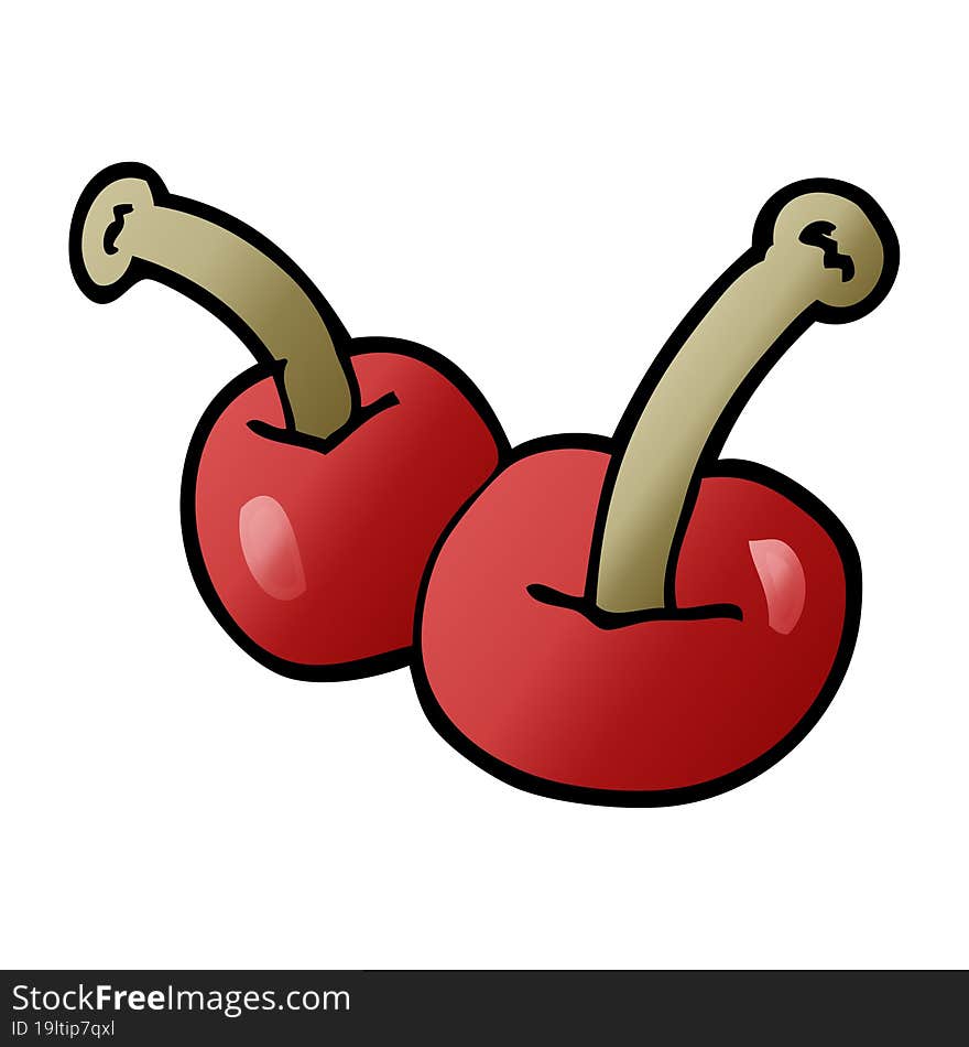 Cartoon Doodle Cherry