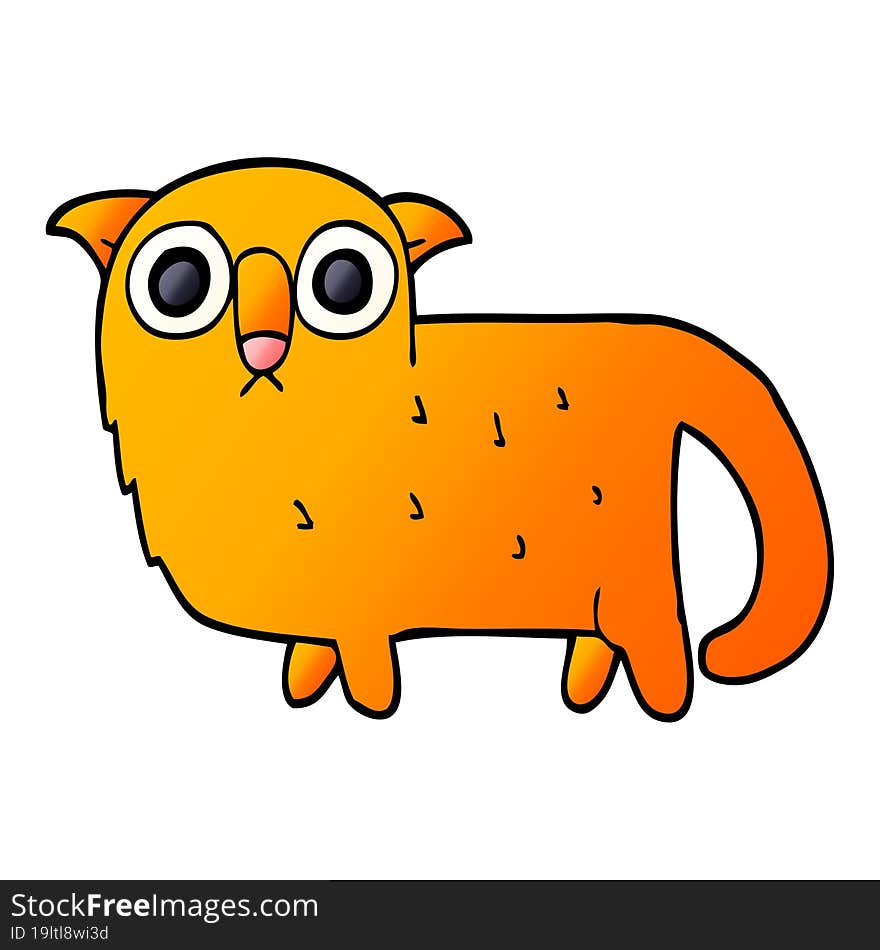 cartoon doodle funny cat