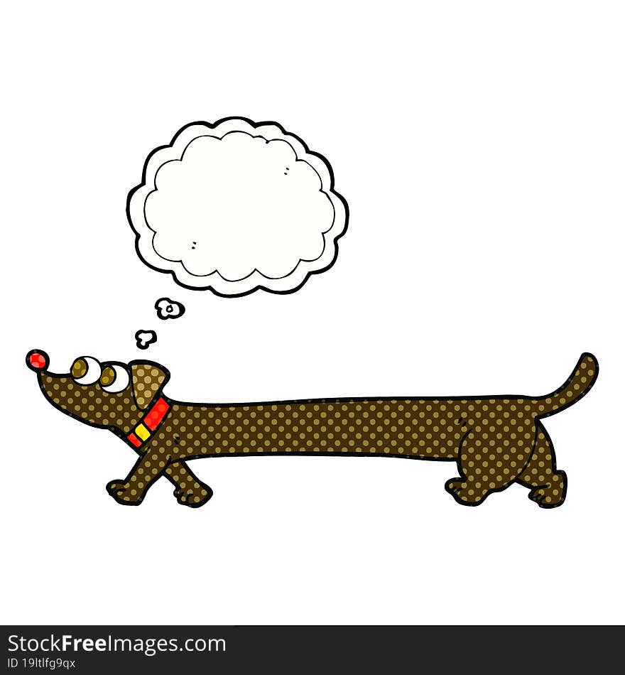 thought bubble cartoon dachshund