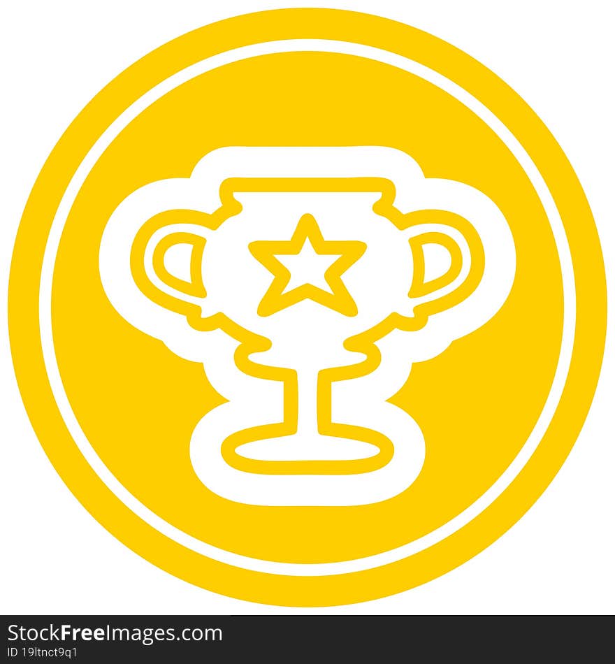 Trophy Cup Circular Icon