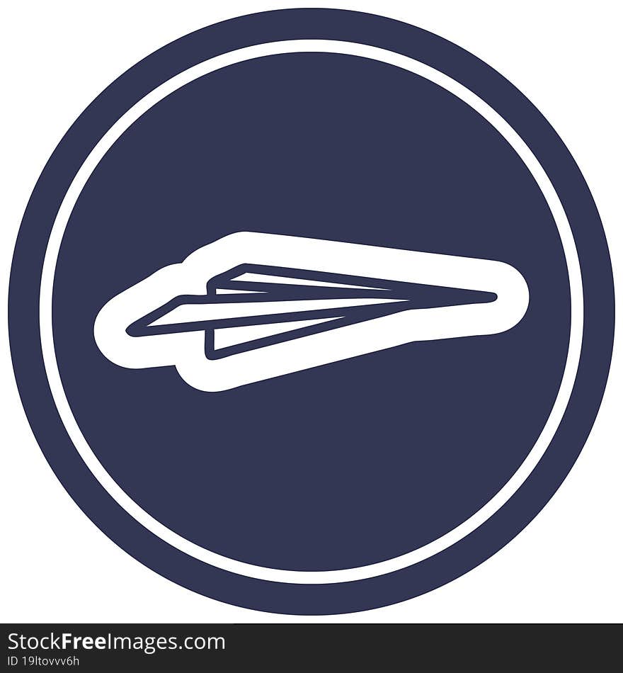 paper plane circular icon