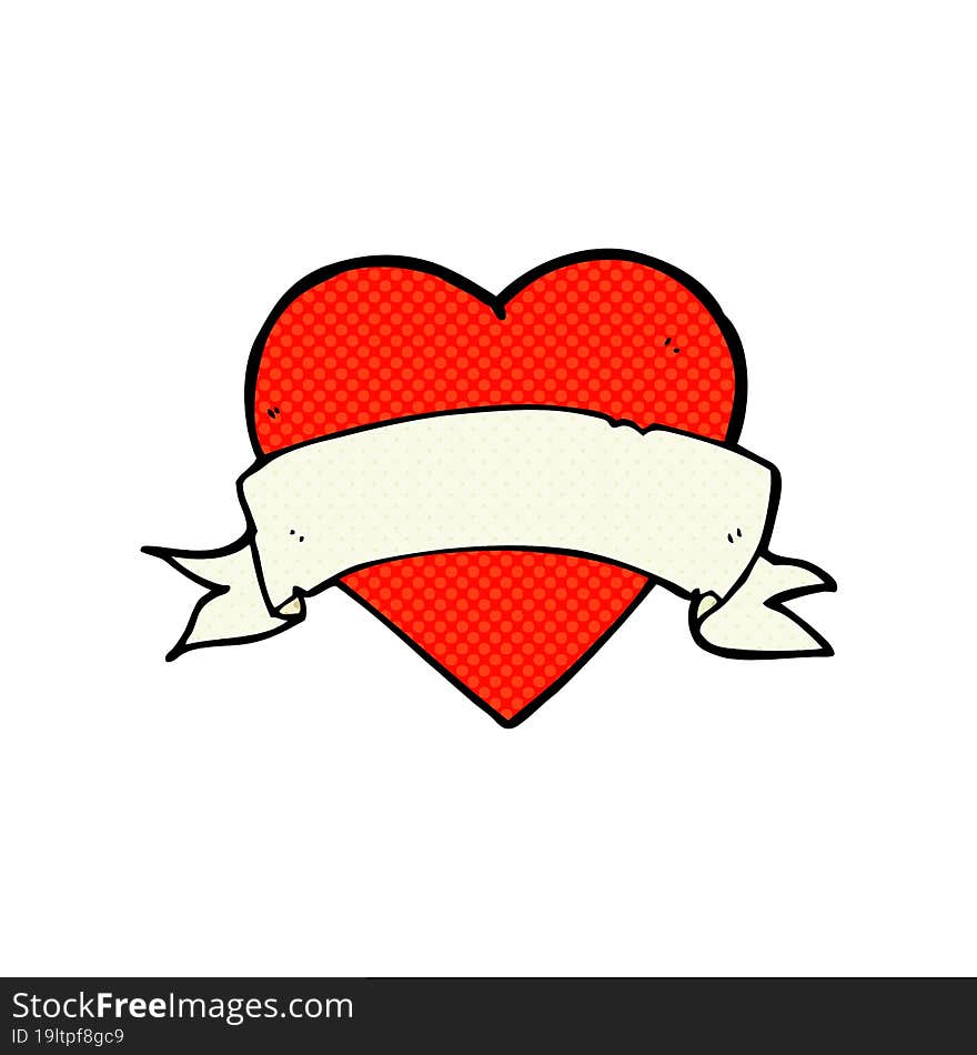 cartoon heart tattoo