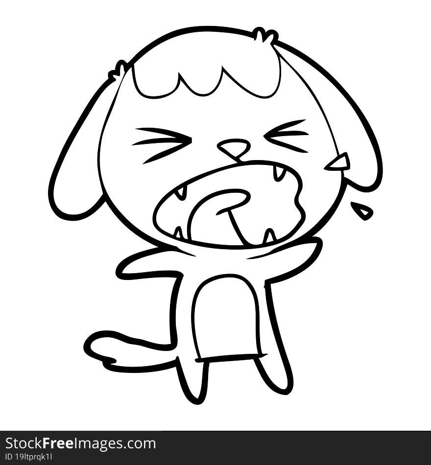 cute cartoon dog barking. cute cartoon dog barking