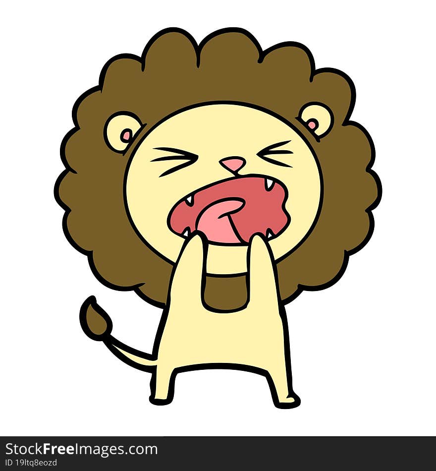 cartoon angry lion. cartoon angry lion