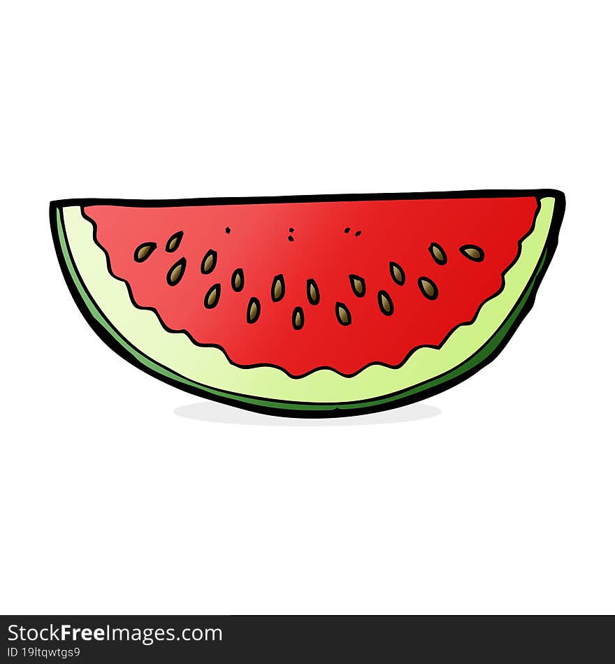 cartoon watermelon slice