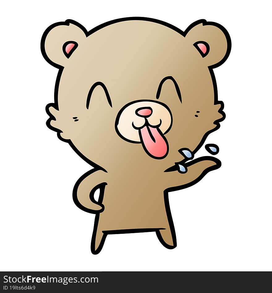 rude cartoon bear. rude cartoon bear